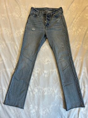 Old Navy Women’s Light Blue Distressed Bootcut Jeans